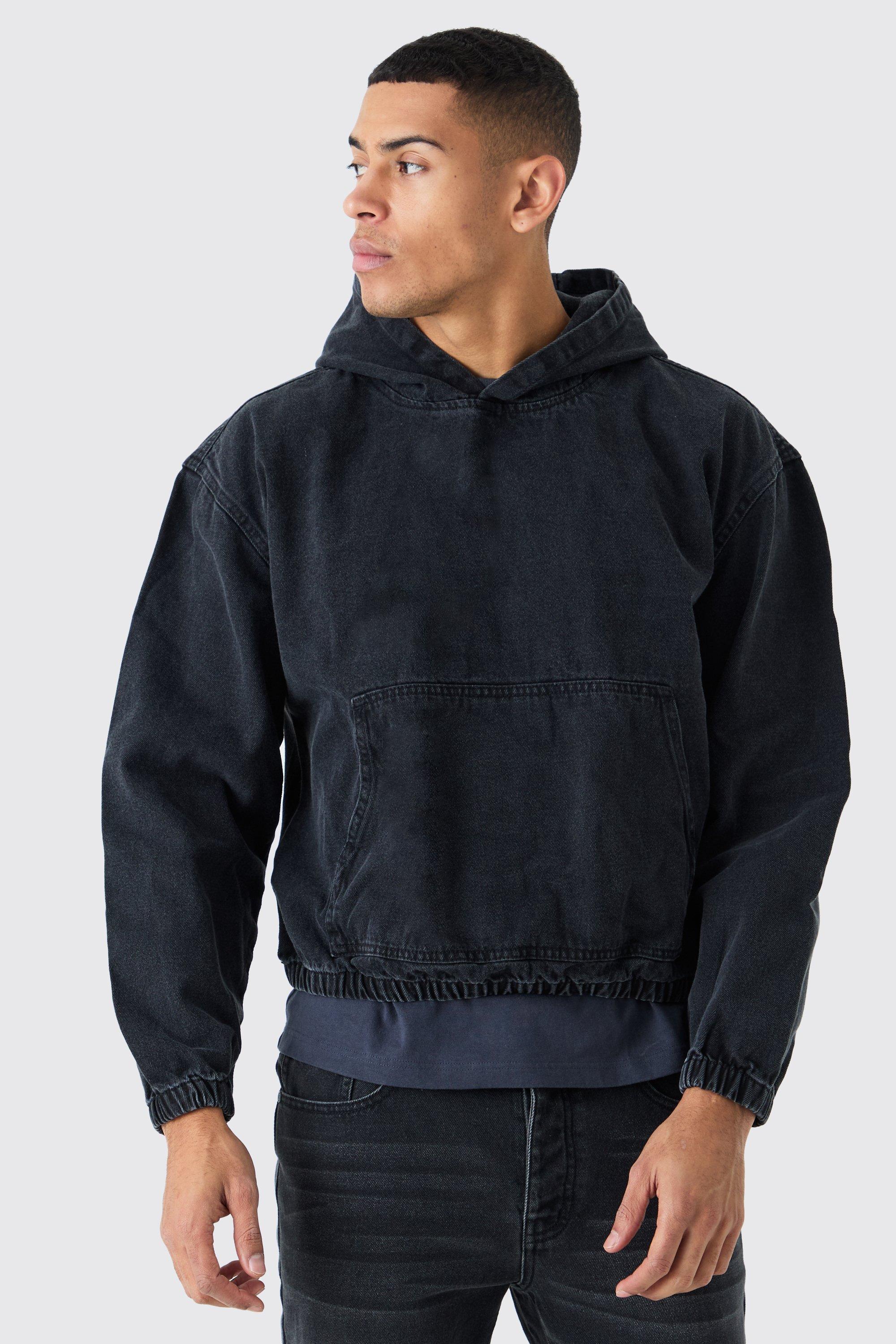 Boohoo discount denim hoodie